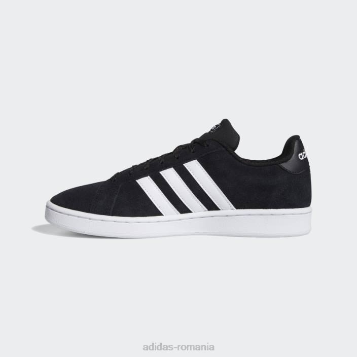 Adidas pantofi negri Grand Court bărbați alb negru 2JBN13066