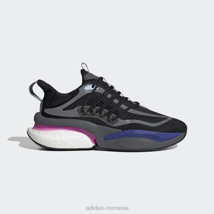 Adidas pantofi negri alphaboost v1 sustainable boost bărbați zori negru/fucsia/albastru 2JBN4072