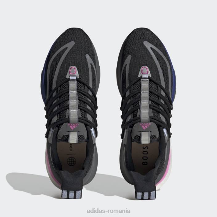 Adidas pantofi negri alphaboost v1 sustainable boost bărbați zori negru/fucsia/albastru 2JBN4072
