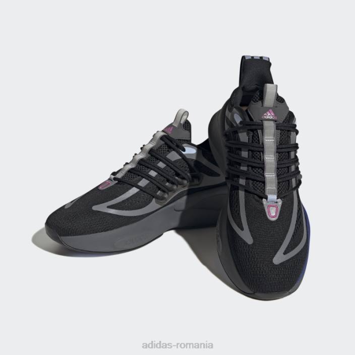 Adidas pantofi negri alphaboost v1 sustainable boost bărbați zori negru/fucsia/albastru 2JBN4072