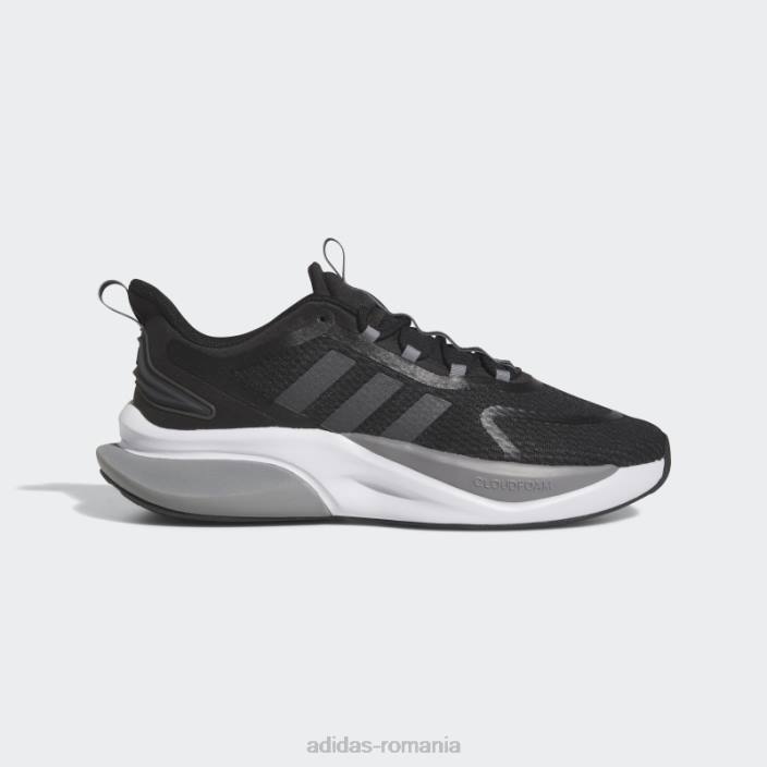 Adidas pantofi negri alphabounce+ sustainable bounce bărbați negru/carbon/gri 2JBN3964