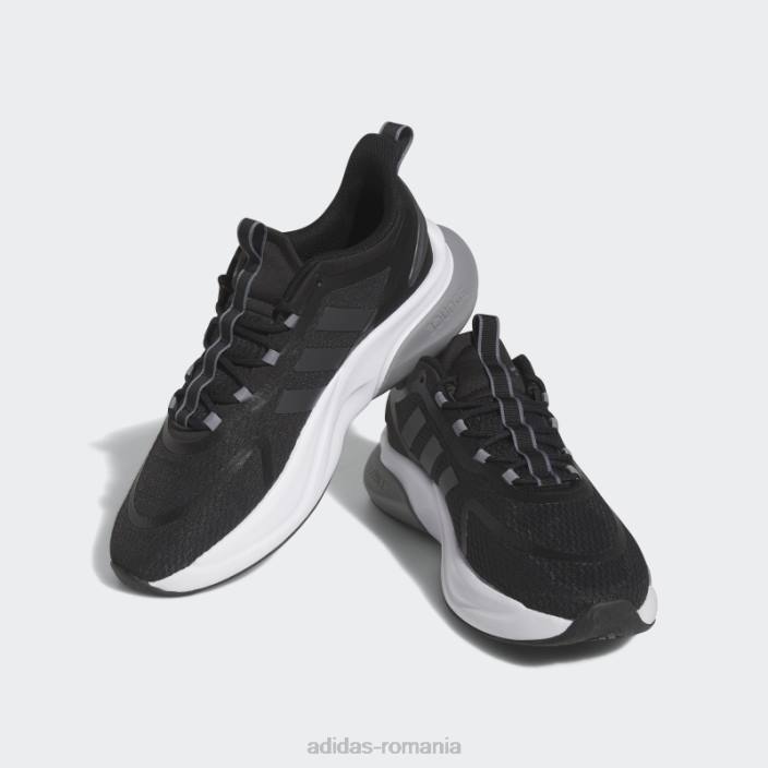 Adidas pantofi negri alphabounce+ sustainable bounce bărbați negru/carbon/gri 2JBN3964