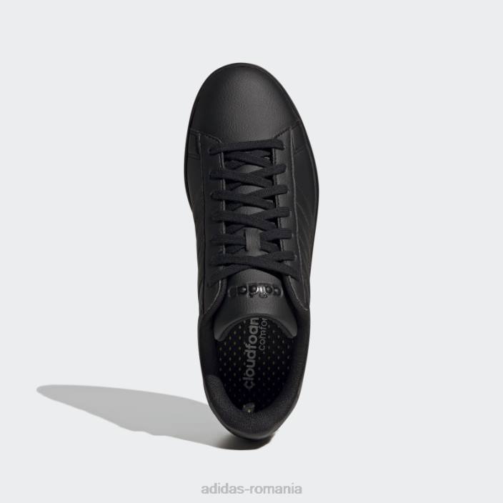 Adidas pantofi negri grand court cloudfoam confort adidas bărbați alb negru 2JBN4389