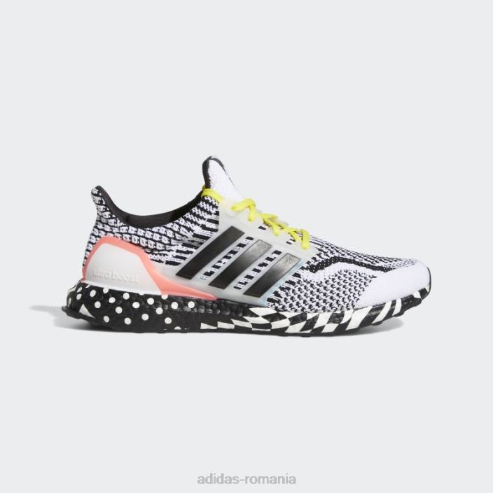 Adidas pantofi ultraboost 5 DNA alb bărbați alb/negru/turbo 2JBN4478