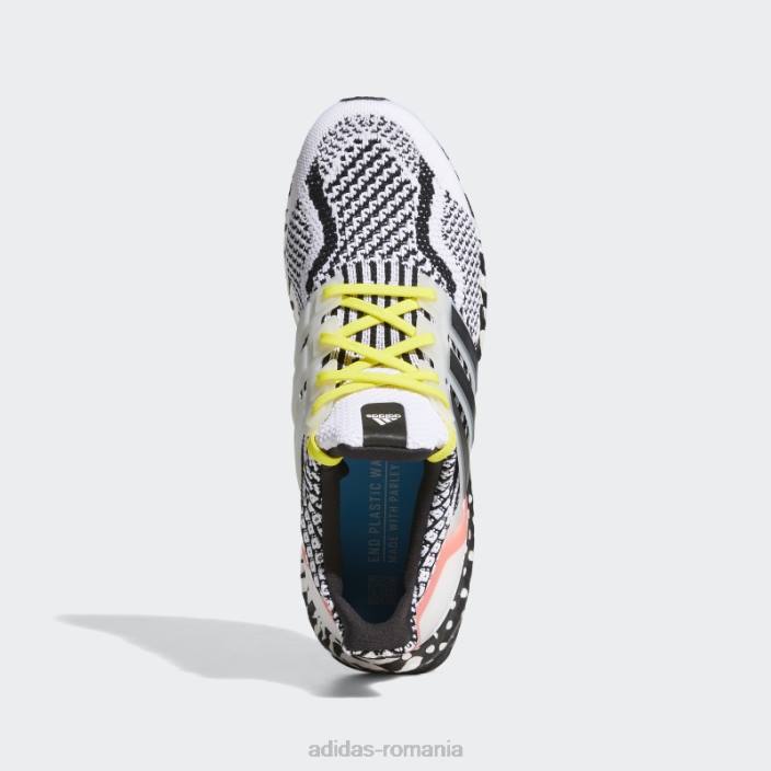 Adidas pantofi ultraboost 5 DNA alb bărbați alb/negru/turbo 2JBN4478