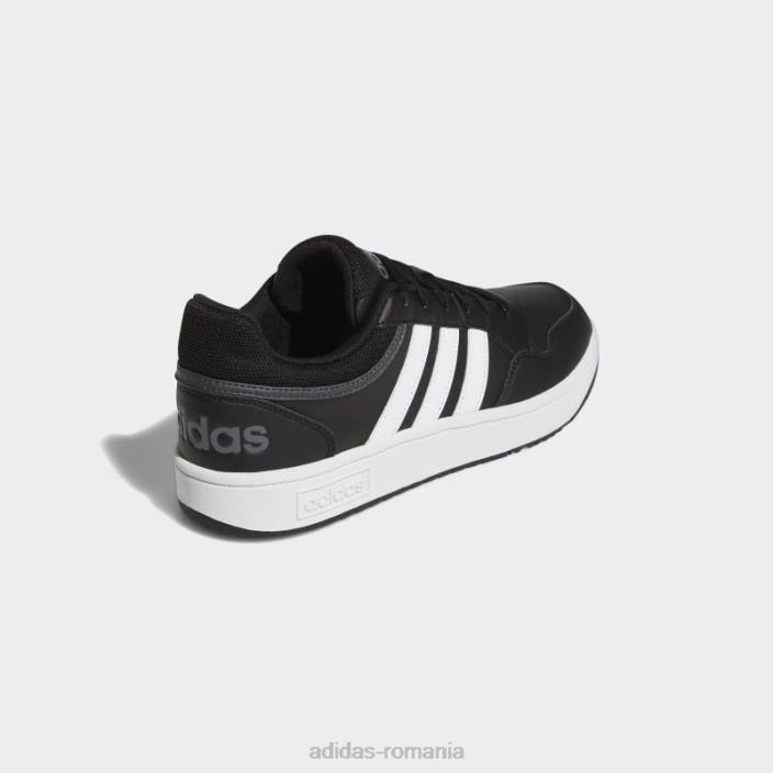 Adidas pantofi vintage clasici low hoops 3.0 negri bărbați negru/alb/gri 2JBN4456