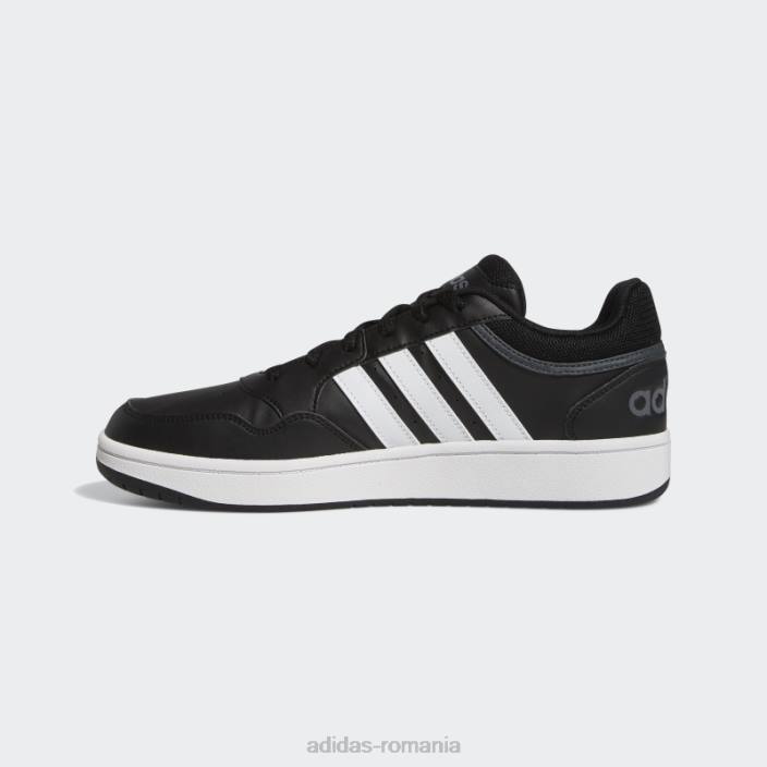Adidas pantofi vintage clasici low hoops 3.0 negri bărbați negru/alb/gri 2JBN4456