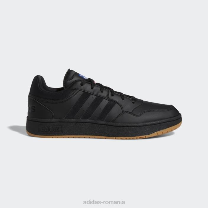Adidas pantofi vintage hoops 3.0 low clasici negri bărbați alb negru 2JBN4100