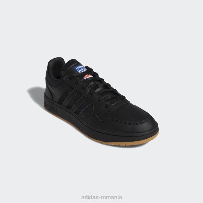 Adidas pantofi vintage hoops 3.0 low clasici negri bărbați alb negru 2JBN4100