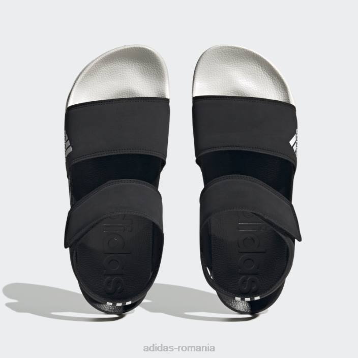 Adidas sandale adilette modă albă bărbați alb negru 2JBN12418