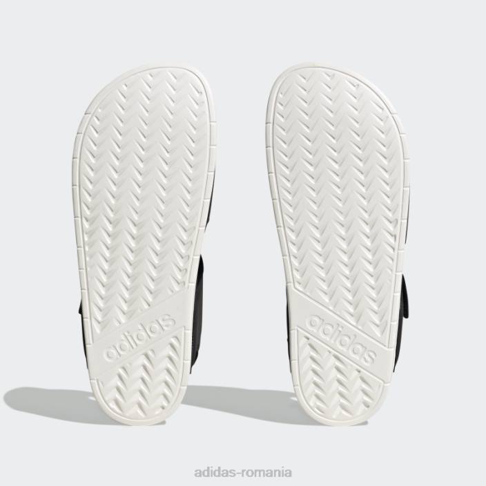Adidas sandale adilette modă albă bărbați alb negru 2JBN12418