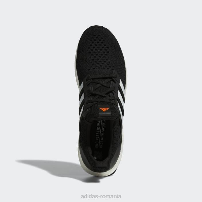 Adidas ultraboost 5 dna running sportswear lifestyle pantofi albi bărbați negru/alb/portocaliu 2JBN4119