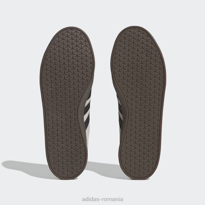 Adidas vl court lifestyle skateboarding pantofi din piele intoarsa gri adidas bărbați gri/negru/stacojiu 2JBN12198