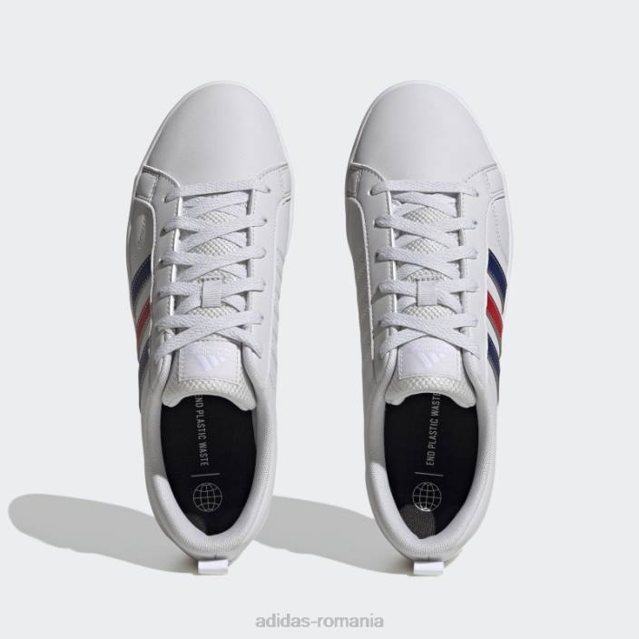 Adidas vs pace 2.0 pantofi din nubuc sintetic cu 3 dungi, gri liniuță bărbați gri liniuță/albastru victorie/alb 2JBN12763