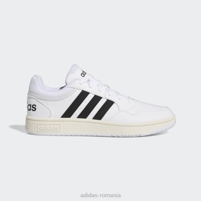 Adidas white hoops 3.0 low classic vintage pantofi moda bărbați alb negru 2JBN405