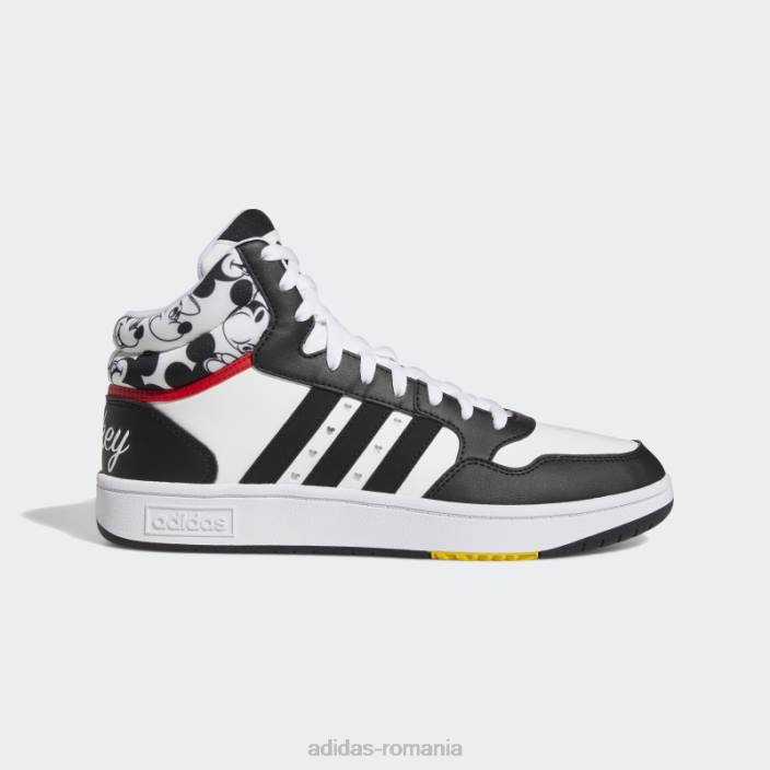 Adidas x disney mickey mouse hoops 3.0 pantofi mijlocii alb fierbinte bărbați alb/negru/roșu rază 2JBN5968