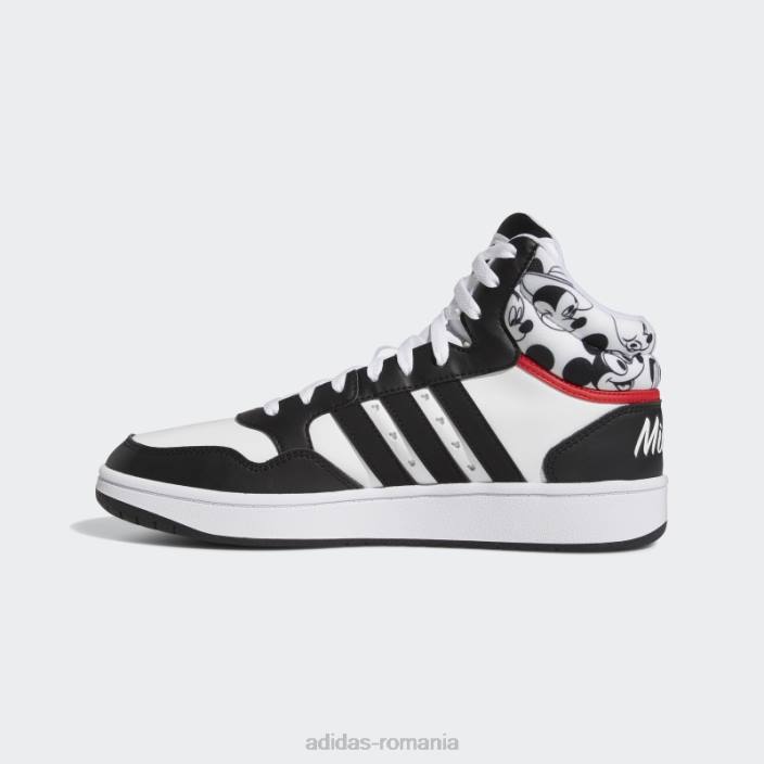 Adidas x disney mickey mouse hoops 3.0 pantofi mijlocii alb fierbinte bărbați alb/negru/roșu rază 2JBN5968