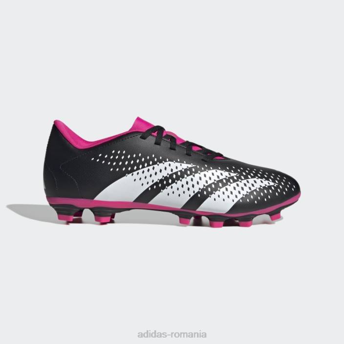 Adidas Predator negru precizie.4 crampoane flexibile de fotbal la sol bărbați negru/alb/roz 2JBN19960
