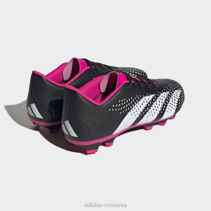 Adidas Predator negru precizie.4 crampoane flexibile de fotbal la sol bărbați negru/alb/roz 2JBN19960