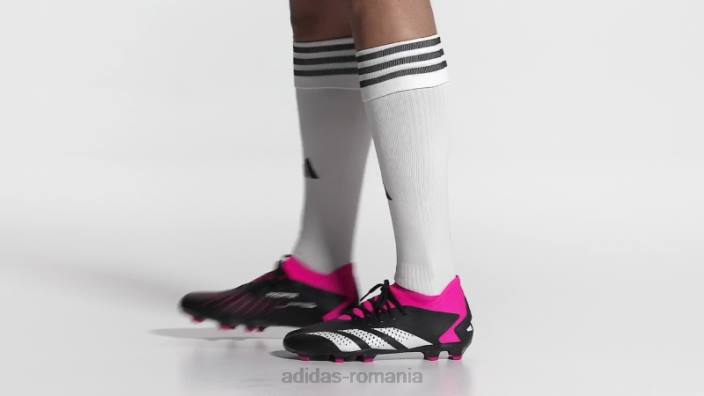 Adidas Predator roz elegant de precizie.3 crampoane de fotbal pentru teren ferm bărbați negru/alb/roz 2JBN19956