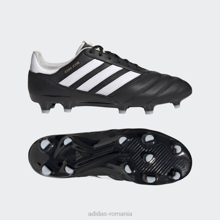 Adidas copa icon crampuri de fotbal pentru teren ferm negru bărbați negru/alb/auriu metalic 2JBN19970