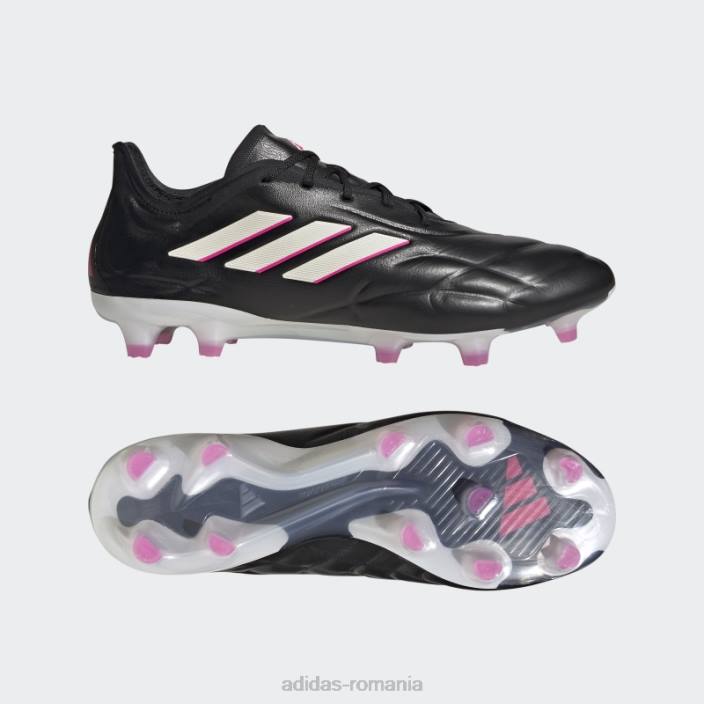 Adidas copa pure.1 crampoane de fotbal pentru teren ferm negru bărbați negru/zero metalic/roz 2JBN19987