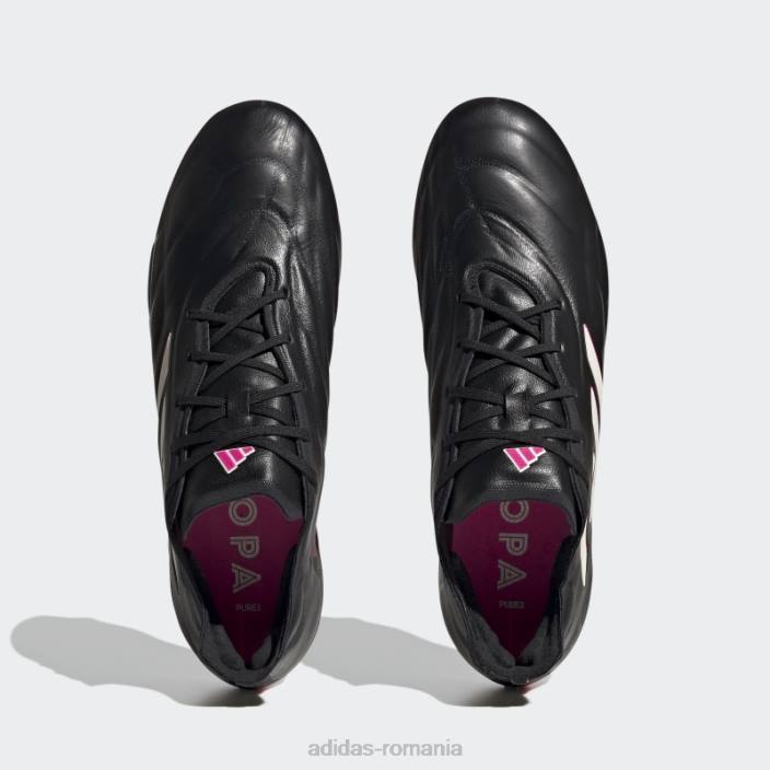 Adidas copa pure.1 crampoane de fotbal pentru teren ferm negru bărbați negru/zero metalic/roz 2JBN19987