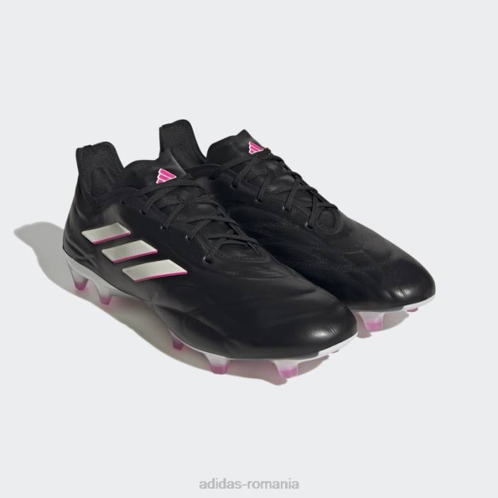 Adidas copa pure.1 crampoane de fotbal pentru teren ferm negru bărbați negru/zero metalic/roz 2JBN19987