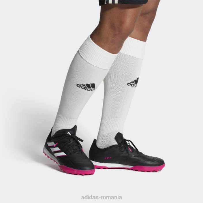 Adidas copa pure.1 pantofi de fotbal turf negri bărbați negru/zero metalic/roz 2JBN19999