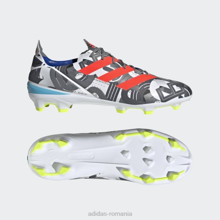 Adidas crampă de fotbal pentru teren ferm roșu bărbați alb/roșu/cian 2JBN20009
