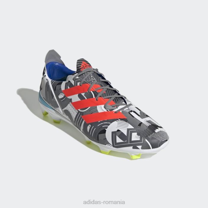 Adidas crampă de fotbal pentru teren ferm roșu bărbați alb/roșu/cian 2JBN20009