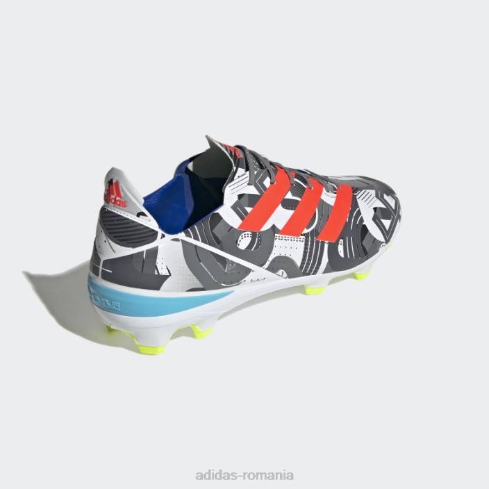 Adidas crampă de fotbal pentru teren ferm roșu bărbați alb/roșu/cian 2JBN20009