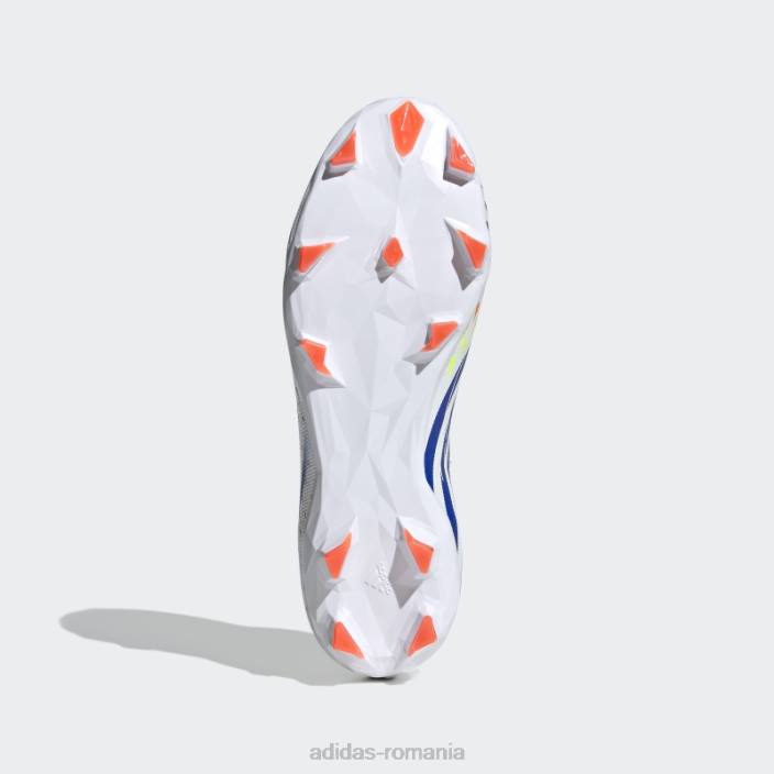 Adidas marginea de pradator alb.3 crampoane de fotbal joase pentru teren ferm bărbați alb/galben/albastru 2JBN20008