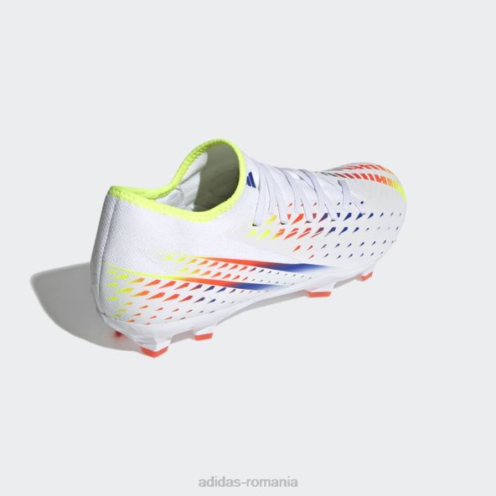 Adidas marginea de pradator alb.3 crampoane de fotbal joase pentru teren ferm bărbați alb/galben/albastru 2JBN20008
