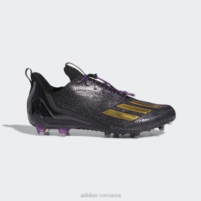 Adidas negru adizero 12 tachete bărbați negru/auriu metalic/violet 2JBN4799