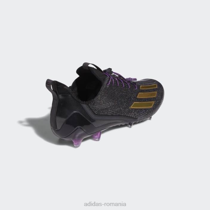 Adidas negru adizero 12 tachete bărbați negru/auriu metalic/violet 2JBN4799