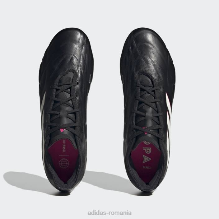 Adidas negru copa pure.2 cizme teren ferm adidas bărbați negru/zero metalic/roz 2JBN13029