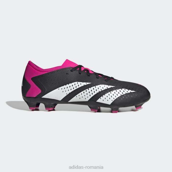 Adidas precizie prădător.3 crampoane de fotbal pentru teren ferm joase negre bărbați negru/alb/roz 2JBN19958