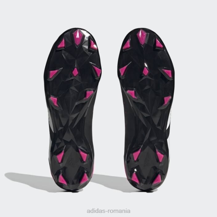 Adidas precizie prădător.3 crampoane de fotbal pentru teren ferm joase negre bărbați negru/alb/roz 2JBN19958
