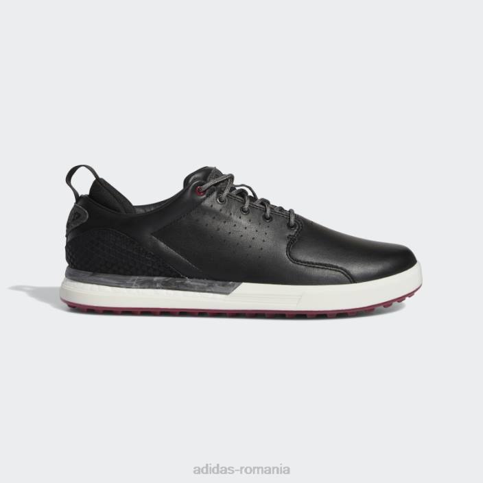 Adidas pantofi de golf flopshot spikeless negri bărbați negru/gri/visiniu 2JBN12943