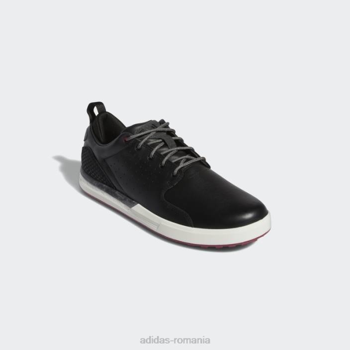 Adidas pantofi de golf flopshot spikeless negri bărbați negru/gri/visiniu 2JBN12943