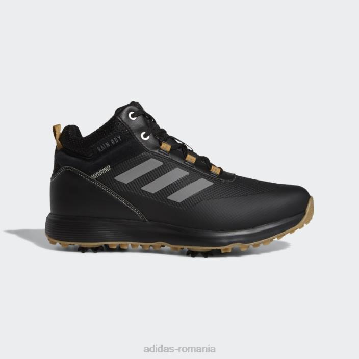 Adidas pantofi de golf negri s2g din poliester reciclat cu tăietură mijlocie adidas bărbați negru/gri/mesa 2JBN4767