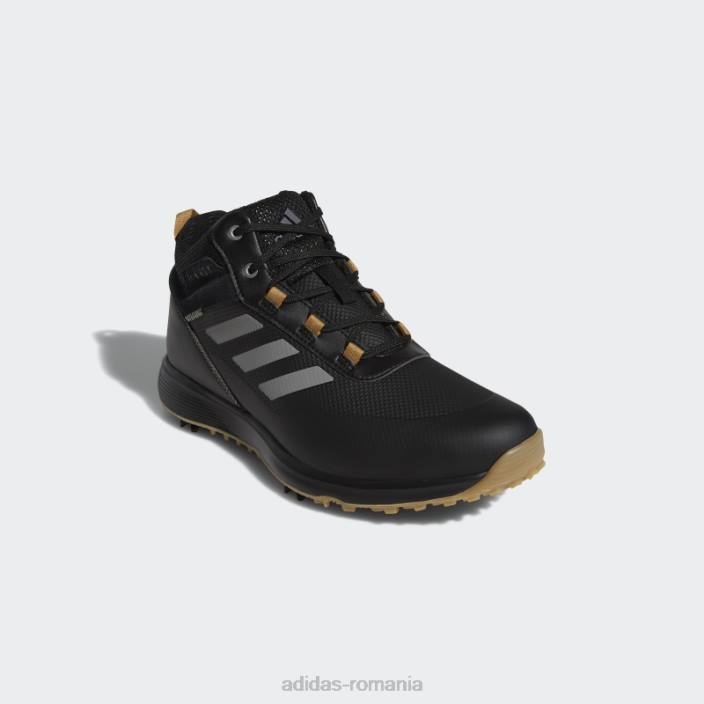 Adidas pantofi de golf negri s2g din poliester reciclat cu tăietură mijlocie adidas bărbați negru/gri/mesa 2JBN4767
