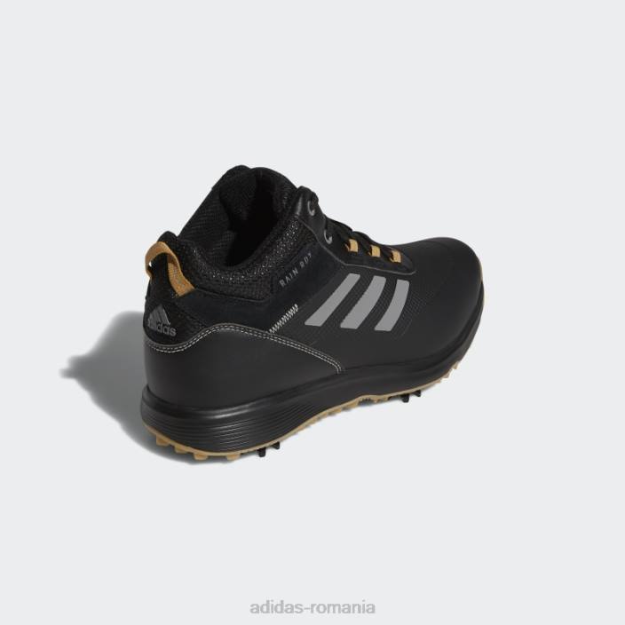 Adidas pantofi de golf negri s2g din poliester reciclat cu tăietură mijlocie adidas bărbați negru/gri/mesa 2JBN4767