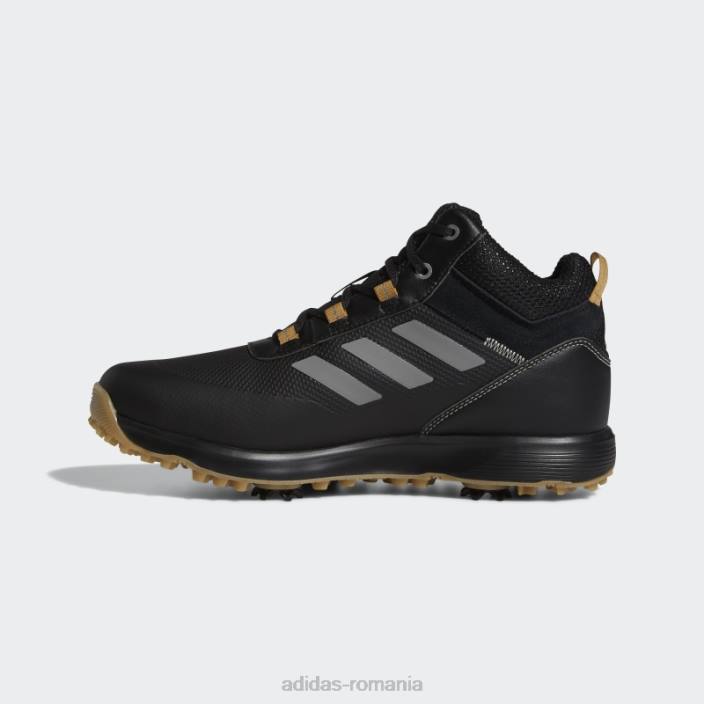Adidas pantofi de golf negri s2g din poliester reciclat cu tăietură mijlocie adidas bărbați negru/gri/mesa 2JBN4767