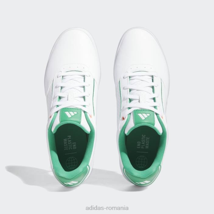 Adidas pantofi de golf retrocross albi fără vârfuri adidas bărbați alb/verde curte 2JBN5937