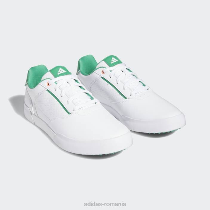Adidas pantofi de golf retrocross albi fără vârfuri adidas bărbați alb/verde curte 2JBN5937