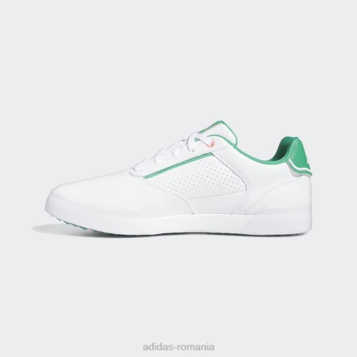Adidas pantofi de golf retrocross albi fără vârfuri adidas bărbați alb/verde curte 2JBN5937