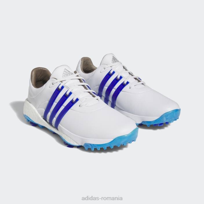 Adidas silver tour360 22 pantofi de golf moda bărbați alb/albastru/argintiu 2JBN243