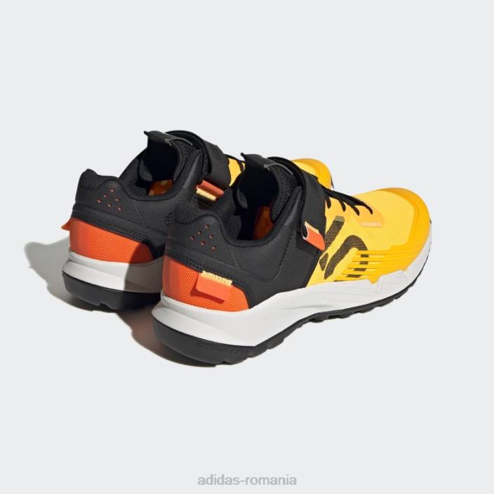 Adidas cinci zece pantofi pentru bicicletă de munte cu clipă aurii bărbați auriu/negru/portocaliu 2JBN20051